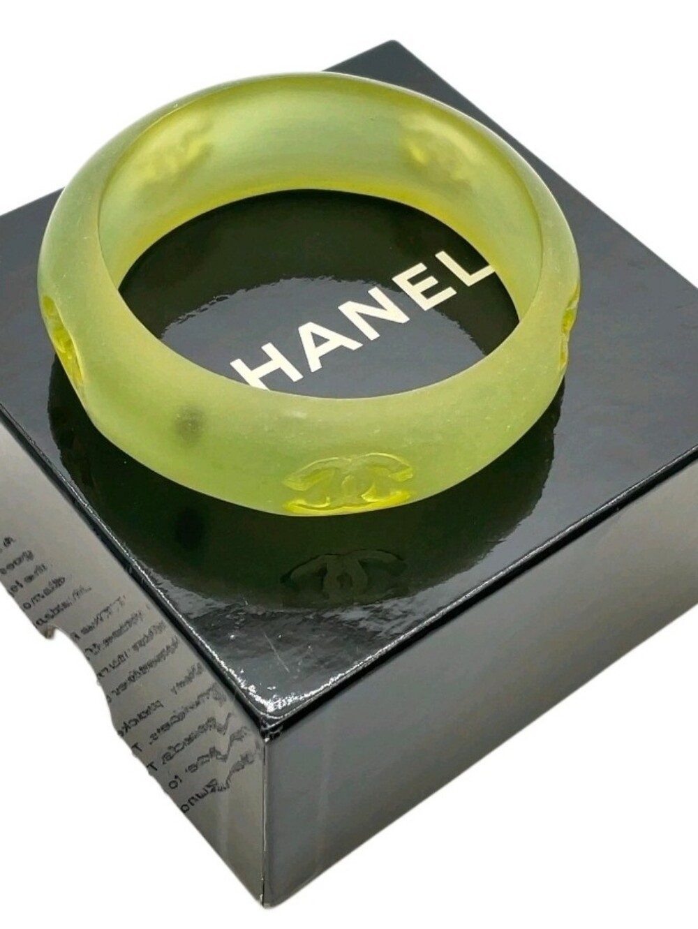 Chanel Coco Mark Resin Green Bangle